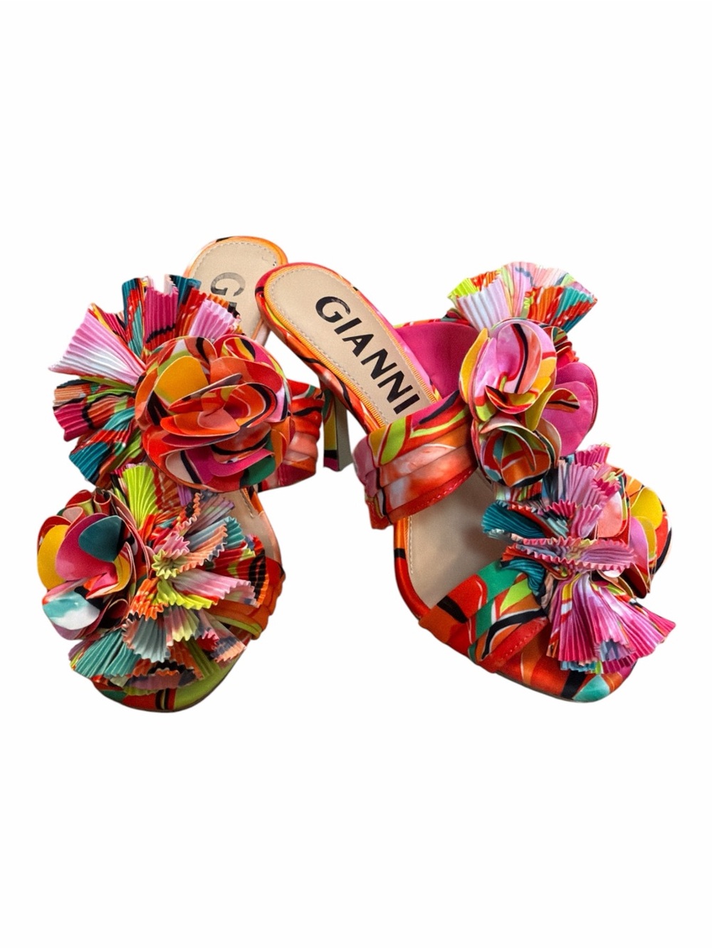 NWOB Gianni Bini Floral Statement Mule Heels Size 6.5
